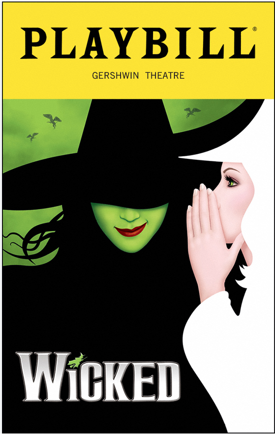 Playbill cover for Wicked at the Gershwin Theatre